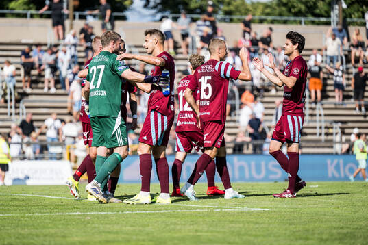 Gefle spelarna jublar