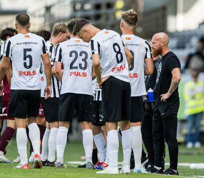 Landskronas tränare Max Mölder deppar