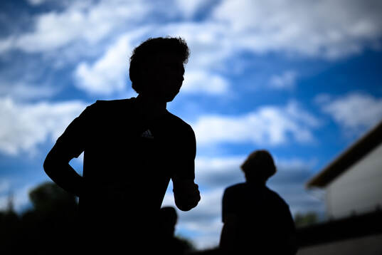 The silhouette of Sascha Boumedienne of Sweden