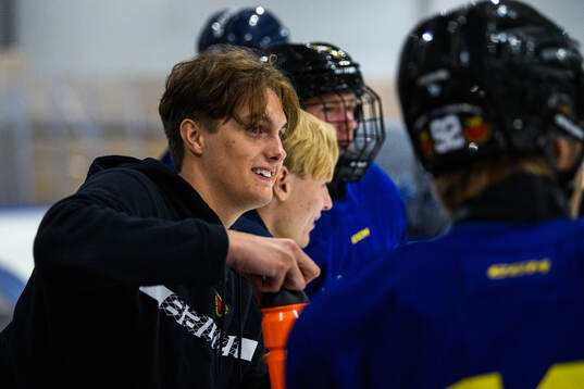 Goaltender Isak Sörqvist of Sweden