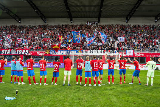 Helsingborgs spelare jublar