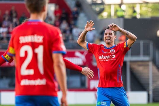 Helsingborgs Jon Birkfeldt jublar