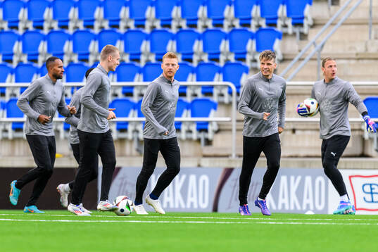 Anders Christiansen and Jens Stryger Larsen of Malmö FF
