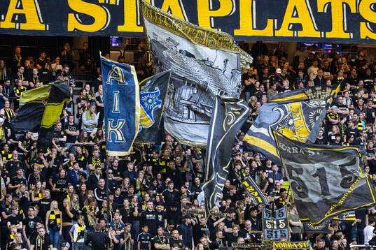 under fotbollsmatchen i Allsvenskan mellan AIK och GAIS