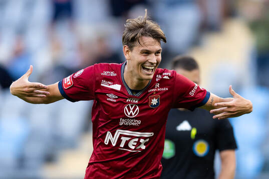 Örgrytes Noah Christoffersson jublar