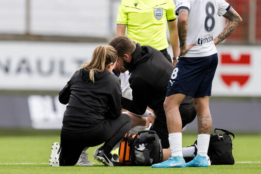 Anders Christiansen of Malmö FF in pain