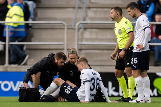 Hugo Bolin of Malmö FF in pain