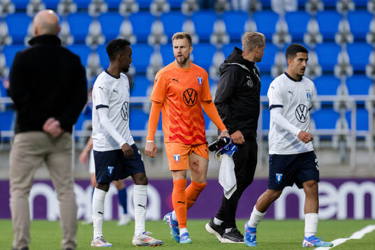 Goalkeeper Ricardo Friedrich of Malmö FF looks dejected