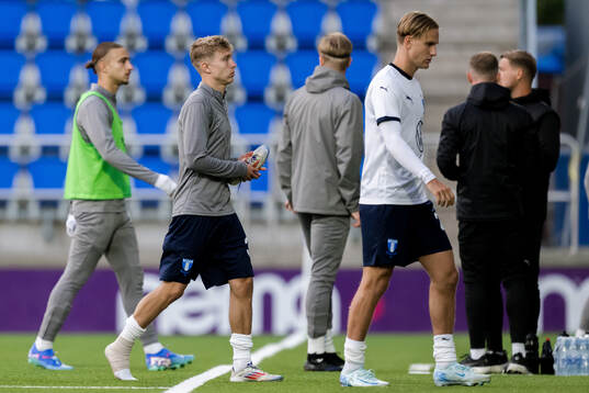 Hugo Bolin of Malmö FF looks dejected