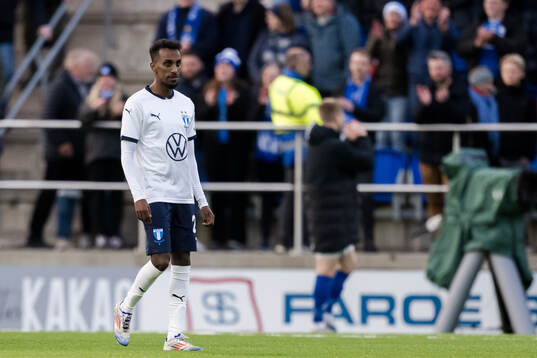 Taha Abdi Ali of Malmö FF looks dejected