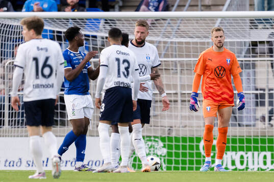 Goalkeeper Ricardo Friedrich of Malmö FF looks dejected