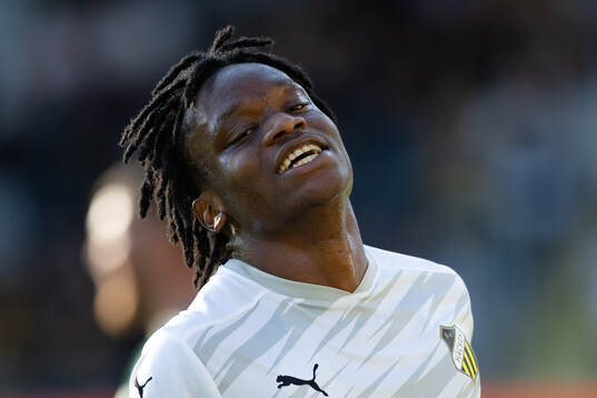 Jeremy Agbonifo of Häcken celebrates the 2-1 goal
