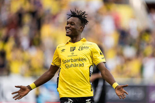 Jalal Abdullai of Elfsborg celebrates the 1-0 goal