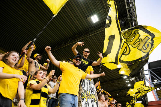 Supporters of Elfsborg celebrate