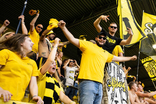 Supporters of Elfsborg celebrate