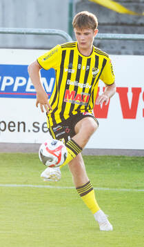 IFK Hässleholms Max Högberg i matchen i div 2 mellan IFK