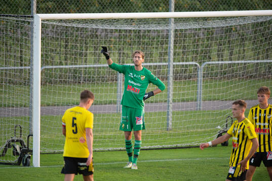 IFK Hässleholms målvakt Linus Lindfors i matchen i div 2