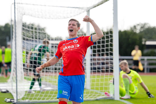 Helsingborgs Taylor Silverholt jublar