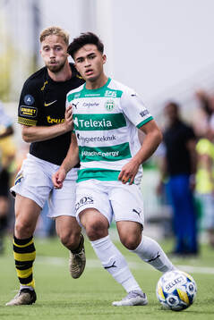 AIKs Eskil Edh och Västerås Alexander Thongla-Iad Warneryd