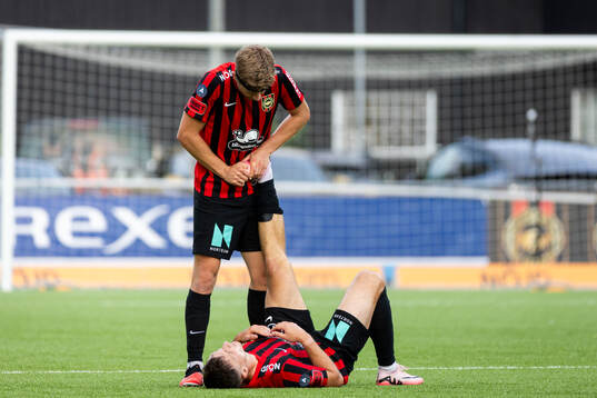 Brommapojkarnas Ludvig Fritzson och Adam Skanning Jakobsen