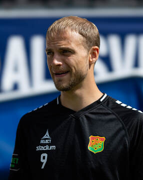 GAIS Gustav Lundgren innan fotbollsmatchen i Allsvenskan