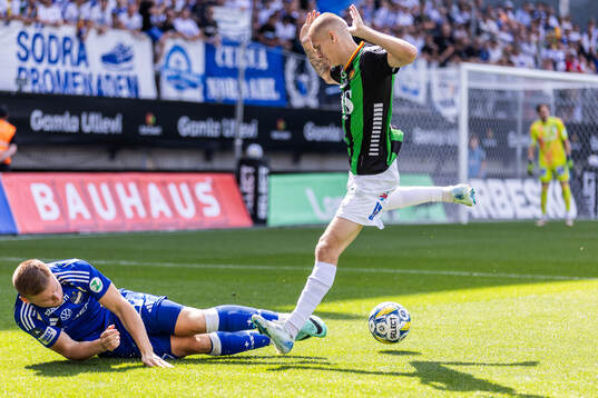 IFK Norrköpings Dino Salihovic och GAIS Lucas Hedlund