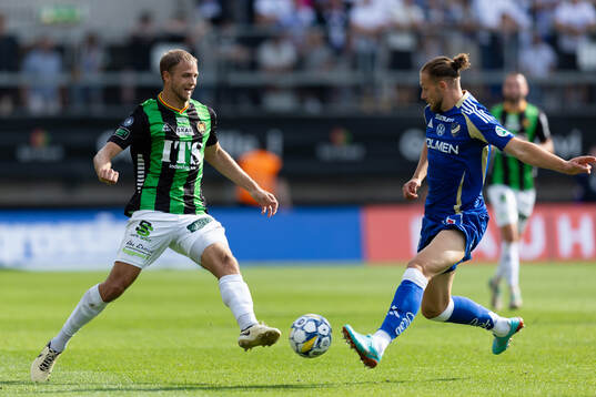 GAIS Gustav Lundgren och IFK Norrköpings Kevin Höög