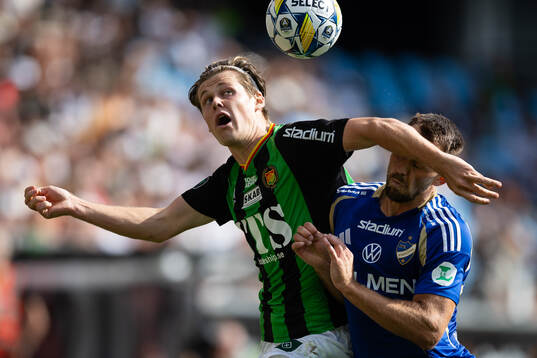 GAIS Axel Henriksson och IFK Norrköpings Max Watson