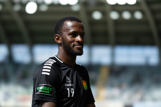 GAIS Richard Emeka Friday innan  fotbollsmatchen i