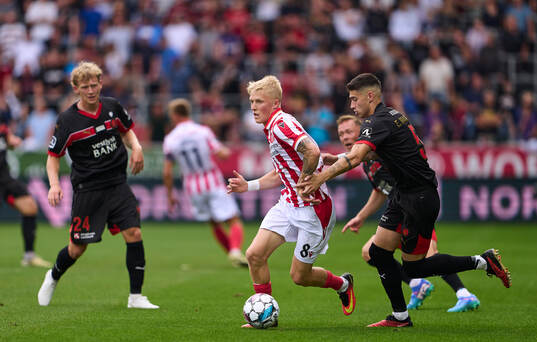 HERNING, DENMARK - AUGUST 03: Melker Widell of AaB Aalborg