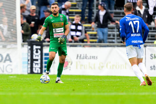 Landskronas målvakt Amr Kaddoura och Trelleborgs Filip