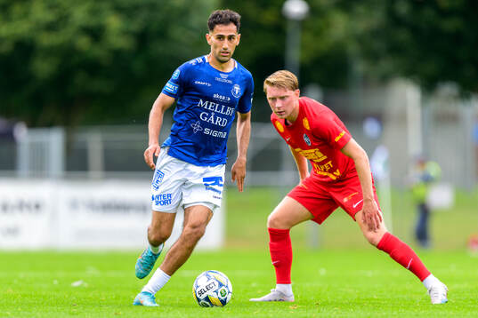Trelleborgs Hady Saleh Karim och Landskronas Adam Egnell
