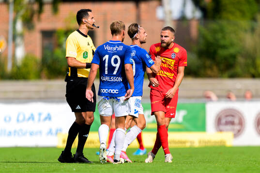Trelleborgs Tobias Karlsson och Landskronas Filip