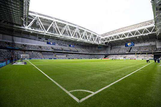 Tele2 Arena innan fotbollsmatchen i Allsvenskan mellan