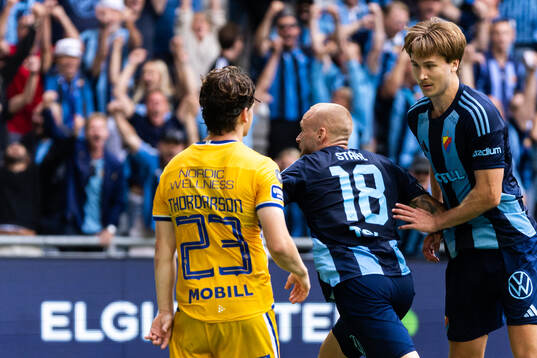 Djurgårdens Adam Ståhl jublar