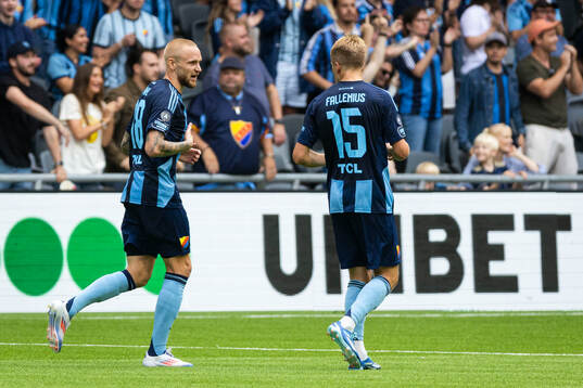 Djurgårdens Adam Ståhl jublar