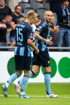Djurgårdens Adam Ståhl jublar