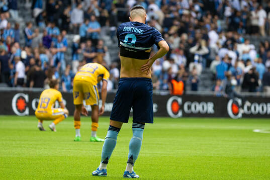 Djurgårdens Haris Radetinac deppar