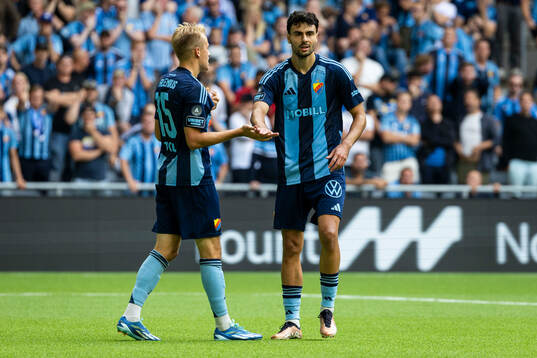 Djurgårdens Oskar Fallenius och Deniz Hummet