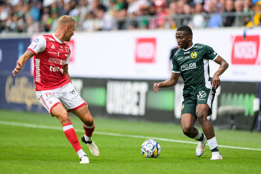 Kalmars Rasmus Sjöstedt och Hammarbys Bouzomana Toure