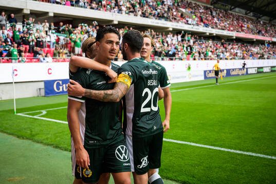 Hammarbys Jusef Erabi jublar