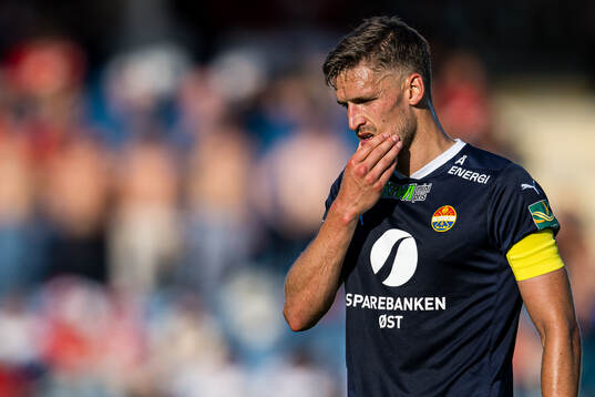 Gustav Valsvik of Strømsgodset looks dejected