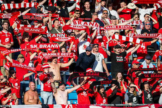 Spectators in the stands celebrates
