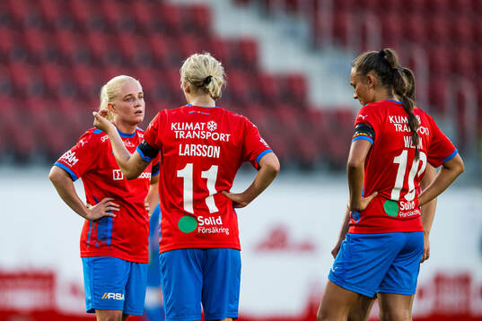 Helsingborgs Melina Skarström, Alma Larsson och Julia