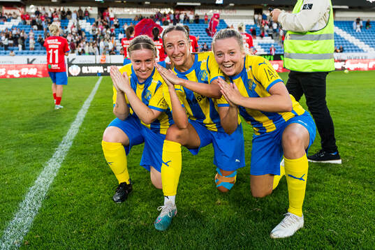 Eskilsminnes Ebba Jahnfors, Tilde Olsson och Nova Karlsson