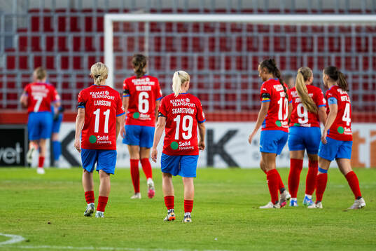 Helsingborgs Alma Larsson, Melina Skarström och Julia