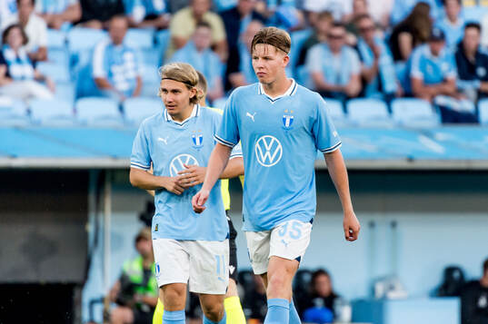 Sebastian Nanasi and Nils Zetterström of Malmö FF