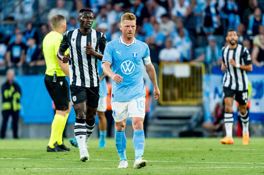 Anders Christiansen of Malmö FF looks dejected