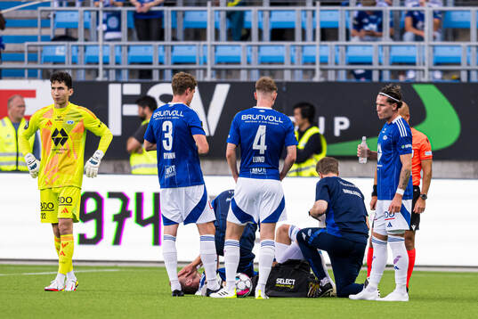 Anders Hagelskjær of Molde in pain