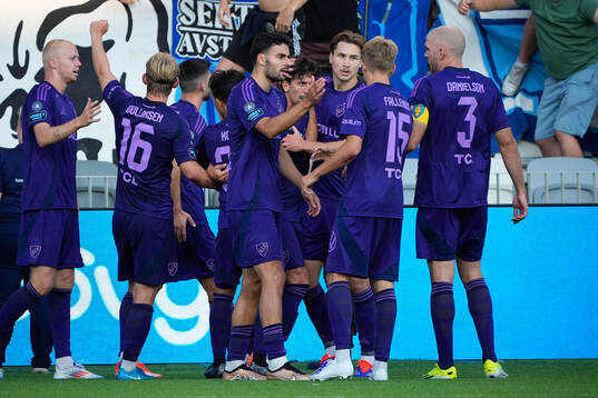Players of Djurgården celebrate